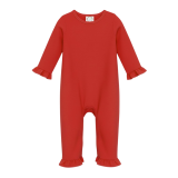 Blank Girl's Long Sleeved Ruffle Romper